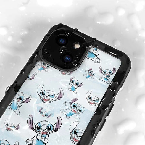 Disney Lilo and Stitch Pattern iPhone 15 Waterproof Case